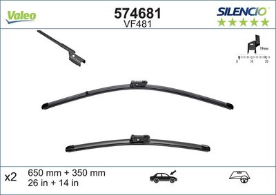 SİLECEK SUPURGESİ X-TRM FLAT BLADE VM481 (X2) (650+350 MM) HYUNDAI IX20 #DEĞER! – VL574681