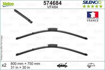 SİLECEK SÜPÜRGESİ SAG/SOL TAKIM FLAT BLADE (X2) 800/750MM C4 PICASSO/C4 GRAND PICASSO – VL574684