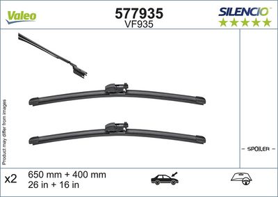 SİLECEK SUPURGESİ VF935 (X2) (650+400MM) (ÖN) SUBARU IMPREZA XV(2017) TOYOTA C-HR(2016) LEXUS NX200T (20 – VL577935