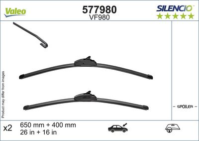 SİLECEK SUPURGESİ X-TRM FLAT BLADE VF980 (X2) (650+430 MM) (ÖN) MAZDA III (03.2019 > ) #DEĞER! – VL577980