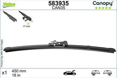 CAN35 MUZ SİLECEK SÜPÜRGESİ 450mm X TİPİ ADAPTÖR – VL583935