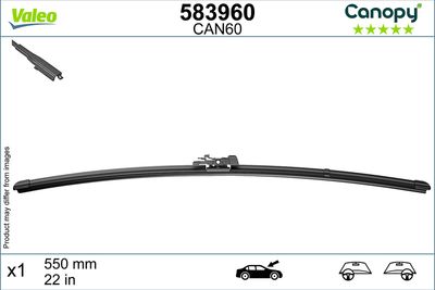 CAN60 MUZ SİLECEK SÜPÜRGESİ 550mm X TİPİ ADAPTÖR – VL583960