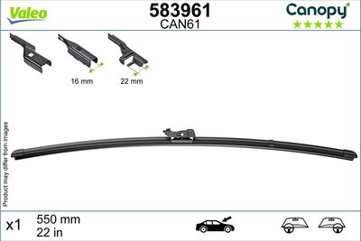 CAN61 MUZ SİLECEK SÜPÜRGESİ 550mm PY TİPİ ADAPTÖR – VL583961