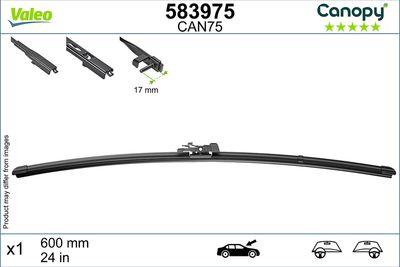 CAN75 MUZ SİLECEK SÜPÜRGESİ 600mm X TİPİ ADAPTÖR – VL583975