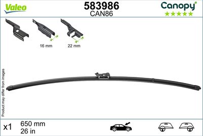 CAN86 MUZ SİLECEK SÜPÜRGESİ 650mm PY TİPİ ADAPTÖR – VL583986