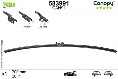 CAN91 MUZ SİLECEK SÜPÜRGESİ 700mm PY TİPİ ADAPTÖR – VL583991