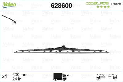 SİLECEK SÜPÜRGESİ (X1) (600 MM) DAF CF (03/98>13); MAN F 2000 (10/94>)M 2000 M (04/96>10/05); MERCED – VL628600
