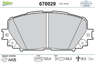 DİSK FREN BALATASI ÖN TOYOTA RACTIS 2005 – 2010, VERSO S 2010 >>, YARIS 2005 >> – VL670029