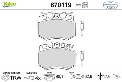 DİSK FREN BALATASI (ÖN) CITROEN C15 1.0/1.1/1.4/1.8D/1.9D 10/84-12/05 CITROEN C15 CHAMP 1.1/1.8D 07/ – VL670119