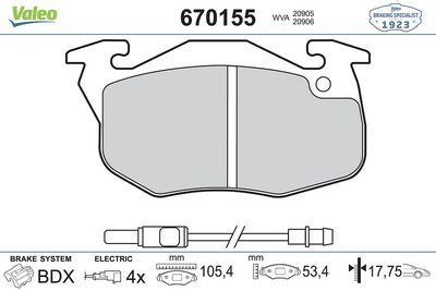 DİSK FREN BALATASI ÖN PEUGEOT 106 306 CITROEN AX C15  ZX – VL670155