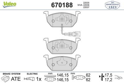 ÖN FREN BALATA ÜSTTEN KULAKLI VW GOLF7 AUDI A3 SEAT LEON SKODA OCTAVIA 12=> – VL670188