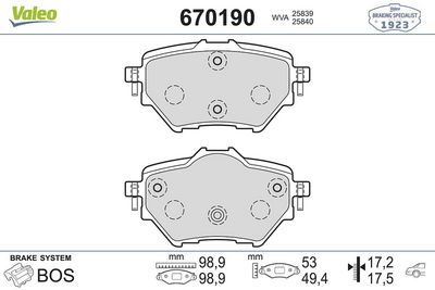 DİSK FREN BALATASI (ARKA) CITROEN C4 GRAND PİCASSO 1.6/1.6D/2.0D 08/13> CITROEN C4 PİCASSO 1.6/1.6D – VL670190