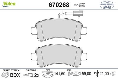 DİSK FREN BALATASI (ARKA) CITROEN Jumper 2.0D/2.2D3.0D 04/06> CITROEN Relay 2.0D/2.2D/3.0D 07/06> FI 3.0D 04/06> CITROEN Relay 2.0D/2.2D/3.0D 07/06> FI – VL670268