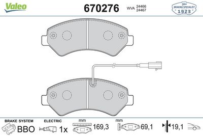 DİSK FREN BALATASI ÖN FIAT DUCATO PEUGEOT BOXER CITROEN JUMPER 2006 >> 2.2D/3.0D – VL670276