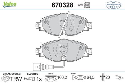 ÖN FREN BALATASI VW CADDY 15> GOLF 12> / AUDI A1 18> A3 13> / SEAT LEON 13> / SKODA OCTAVIA 13> – VL670328