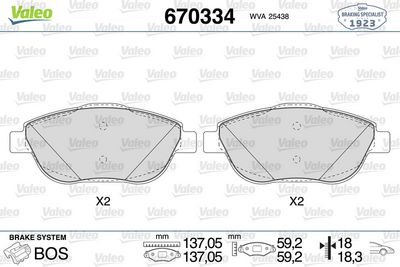 ÖN FREN BALATASI CITROEN C3-PICASSO 09> / OPEL CORSA F 19> MOKKA-e 20> CROSSLAND-CROSSLAND X 17>  / DS 3 15> – VL670334