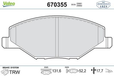 DİSK FREN BALATASI ÖN SKODA FABIA 2007 >> – VL670355