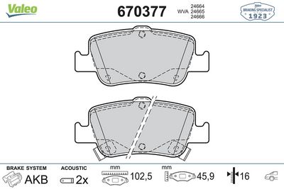 DİSK FREN BALATASI ARKA TOYOTA AURIS 06>, AURIS TOURING SPORTS 13>, AURIS VAN 13>, COROLLA 04> – VL670377