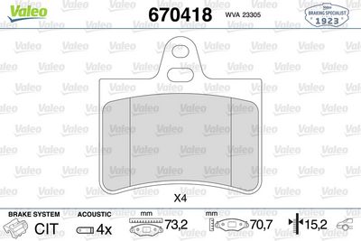 DİSK FREN BALATASI ARKA CITROEN C5 I 2001 – 2004, C5 II 2004 >> – VL670418