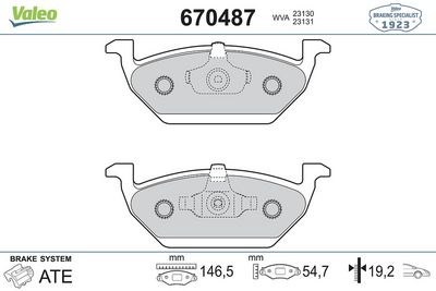 ÖN BALATA VW BORA (99-) GOLF IV-V JETTA 05- SEAT LEON (99-05) (05-) TOLEDO II (99-) SKODA FABİA I-II OCTAVIA 97 AUDI A1, A1 SB, A3 – VL670487