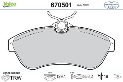 DİSK FREN BALATASI ÖN CITROEN C2 2003 >>, C2 ENTERPRISE 2009 >>, C3 2003 >>, C3 I 2002 >> – VL670501