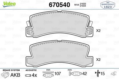 DİSK FREN BALATASI (ARKA) LEXUS ES 300 3.0 09/91-12/01 LEXUS RX 300 3.0 01/98-02/03 TOYOTA AVENSİS 1 – VL670540