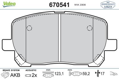 DİSK FREN BALATASI ÖN TOYOTA AVENSIS VERSO 2001 – 2009 – VL670541