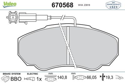 DİSK FREN BALATASI ÖN CITROEN JUMPER 1994 >> – VL670568