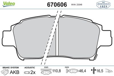 DİSK FREN BALATASI ÖN TOYOTA YARIS 99-05 COROLLA – VL670606