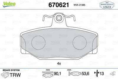 DİSK FREN BALATASI (ARKA) VOLVO 740 2.0/2.3/2.4D 08/85-08/92 VOLVO 740 ESTATE/COMBİ 2.0/2.3/2.4D 08/ – VL670621