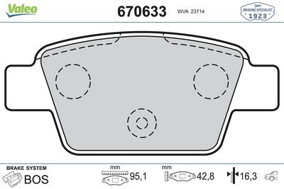 FREN BALATASI  ARKA FIAT BRAVO II, MULTIPLA, STİLO, STİLO MULTİ WAGON 99 – – VL670633