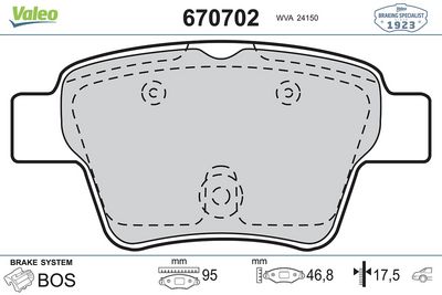DİSK FREN BALATASI ARKA CITROEN C4 2004 >>, C4 I 2004 >> (YANDAN YAYLI) – VL670702