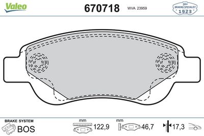 DİSK FREN BALATASI ÖN PEUGEOT 107 CITROEN C1 2005 >>, C1 II 2014 >> – VL670718