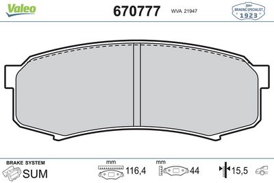 DİSK FREN BALATASI ARKA TOYOTA HILUX II 01-05 LAND CRUISER 84> LAND CRUISER 80 ,LAND CRUISER 90 95> – VL670777