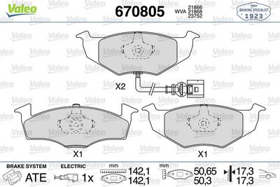 DİSK FREN BALATASI (ÖN) SKODA FABİA 1.0/1.2/1.4 04/00-11/11 SKODA PRAKTİK 1.2/1.4 04/00-12/07 VOLKSW – VL670805