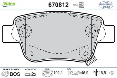 DİSK FREN BALATASI ARKA TOYOTA AVENSIS 1997 – 2008, COROLLA 2001 – 2009 – VL670812