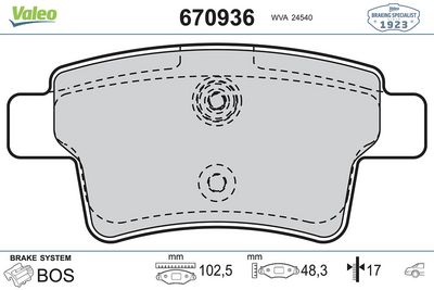 DİSK FREN BALATASI ARKA CITROEN C4 GRAND PICASSO I 2006 >>, C4 PICASSO I 2007 >> – VL670936