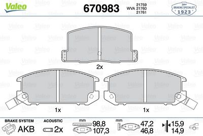 DİSK FREN BALATASI (ARKA) TOYOTA MR2 (NATO) 1.6/2.0/2.2 11/84-06/95 TOYOTA MR2 1.6/1.8/2.0 11/84-09/ – VL670983
