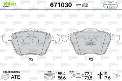 DİSK FREN BALATASI (ÖN) VOLVO S60 2.4/2.4D 12/01-04/10 VOLVO S80 2.4D 10/01-07/06 VOLVO V70 2.4/2.5/ 4/10 VOLVO S80 2.4D 10/01-07/06 VOLVO V70 2.4/2.5/ – VL671030