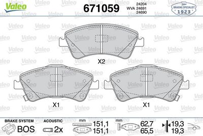 DİSK FREN BALATASI (ÖN) TOYOTA AURİS 2.0D/2.2D 10/06-09/12 TOYOTA AVENSİS 1.6/1.8/2.0/2.0D 11/08> TO – VL671059
