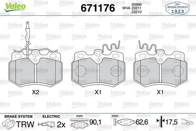 DİSK FREN BALATASI (ÖN) PEUGEOT 205 1.0/1.1/1.3/1.4/1.6/1.8D/1.9D 02/83-09/98 PEUGEOT 205 CABRİO 1.1 – VL671176
