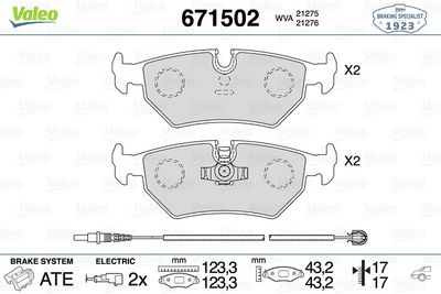 DİSK FREN BALATASI (ARKA) CITROEN EVASİON 2.0/1.9D/2.0D 06/94-10/02 CITROEN SYNERGİE 1.8/2.0/2.0D 05 – VL671502