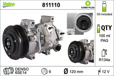 KOMPRESÖR TOYOTA COROLLA 1.6 1.8 6SES14C, AVENSIS, AURIS – VL811110