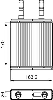 KALORİFER RADYATORU HYUNDAI ACCENT 94-99 (167X165X26) – VL812409
