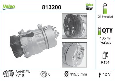 KLİMA KOMPRESÖRÜ VW GOLF IV BORA POLO 99-01 AUDI A3 SKODA OCTAVIA SEAT TOLEDO IBIZA CORDOBA – VL813200