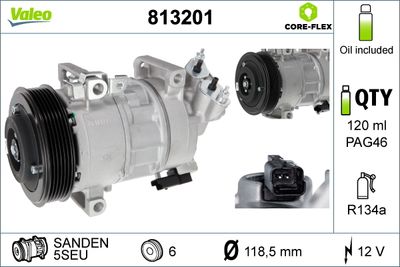 KLİMA KOMPRESÖRÜ PSA PEUGEOT 206,307 CITROEN C2,C3,XARA – VL813201