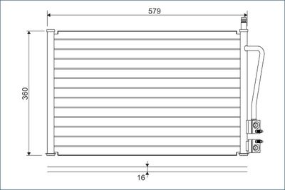 KLİMA RADYATORU (KONDENSER) FIESTA V-FUSION 02–> (538X361X16) – VL817664
