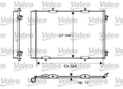 KLİMA RADYATORU(KONDANSER) P207-P1007-C2-C3-C3 II 1,6 HDI 05>10 (524 * 368×12) – VL818015