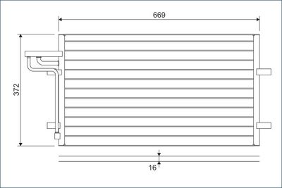 KLİMA RADYATORU FOCUS II 03>11 FOCUS II C MAX 04>11 1,6TDCI/2,0TDCI (628X374X16) – VL818046