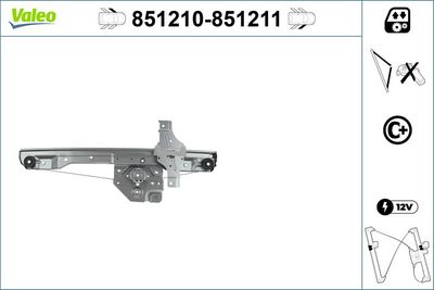 CAM MEKANİZMASI (ÖN) (SAĞ) PEUGEOT 208(2/2012>) – VL851211